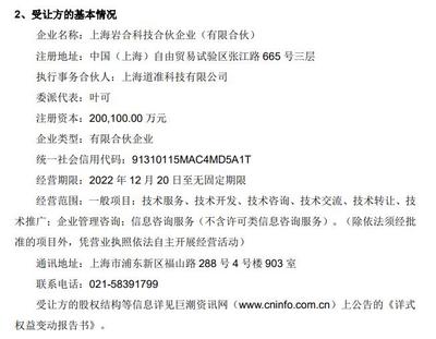 二三四五漲停引關(guān)注 上海巖合高溢價入主，技術(shù)轉(zhuǎn)讓背后的資本布局